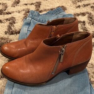 Lucky Brand Brown Leather Ankle Booties